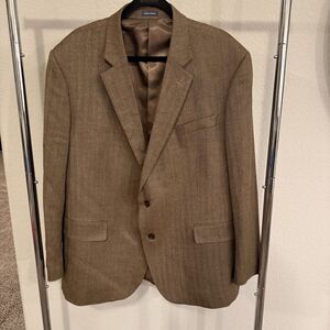 Stafford Men's 100% Wool Classic Fit 2-Button Blazer Brown